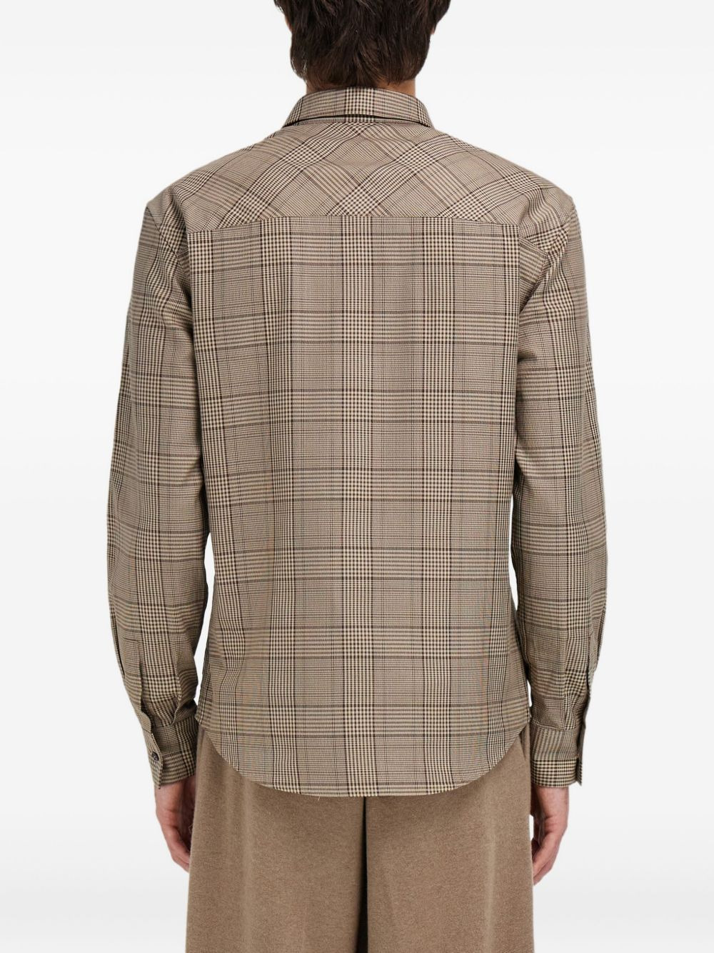checked button-fastening shirt - 4