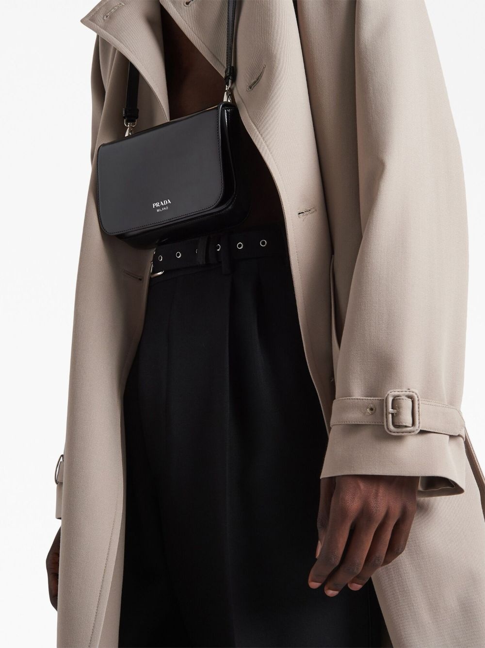 double-breasted wool trench coat - 6