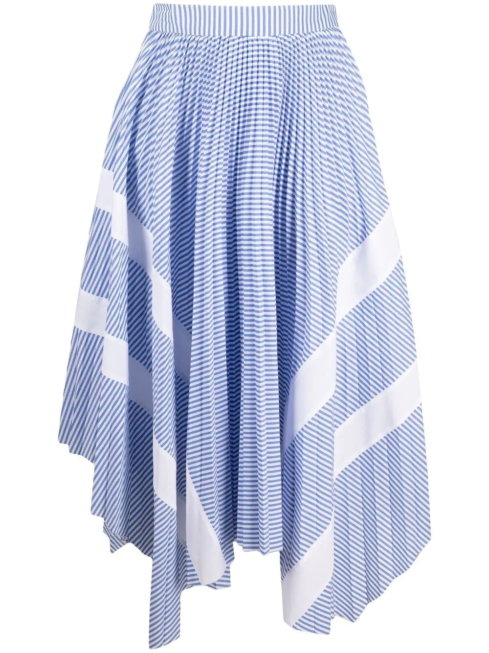 pinstriped asymmetric skirt - 1