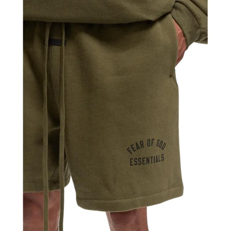 Fear of God Essentials Fleece Soccer Short 'Olive' 160BT242004F - 4