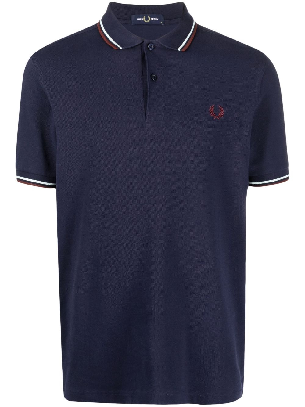 logo-embroidered polo shirt - 1