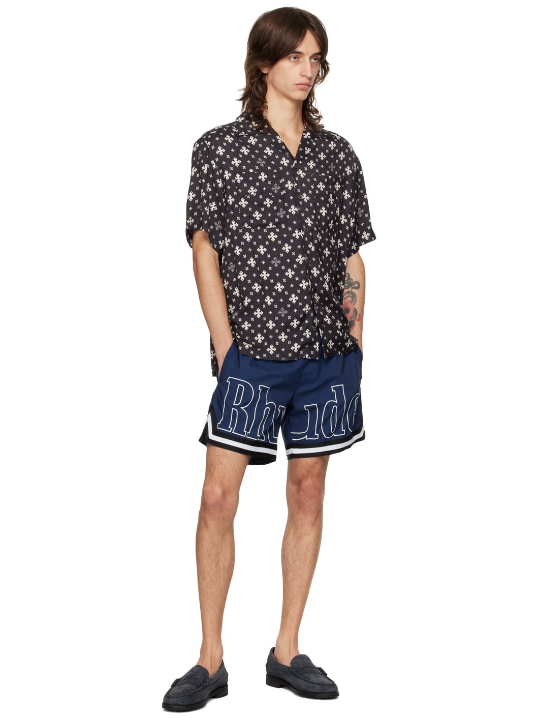 Black & White Patterned Shirt - 4