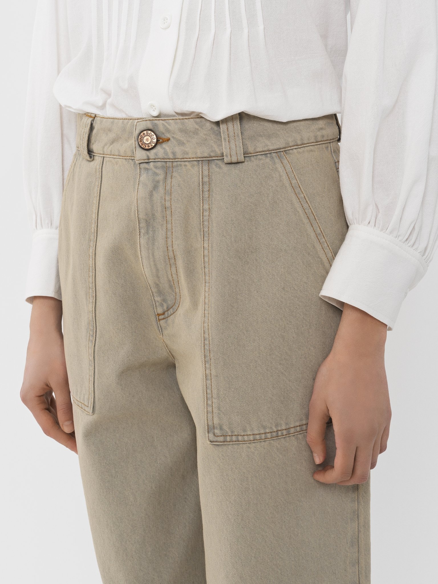 STRAIGHT DENIM PANTS - 5