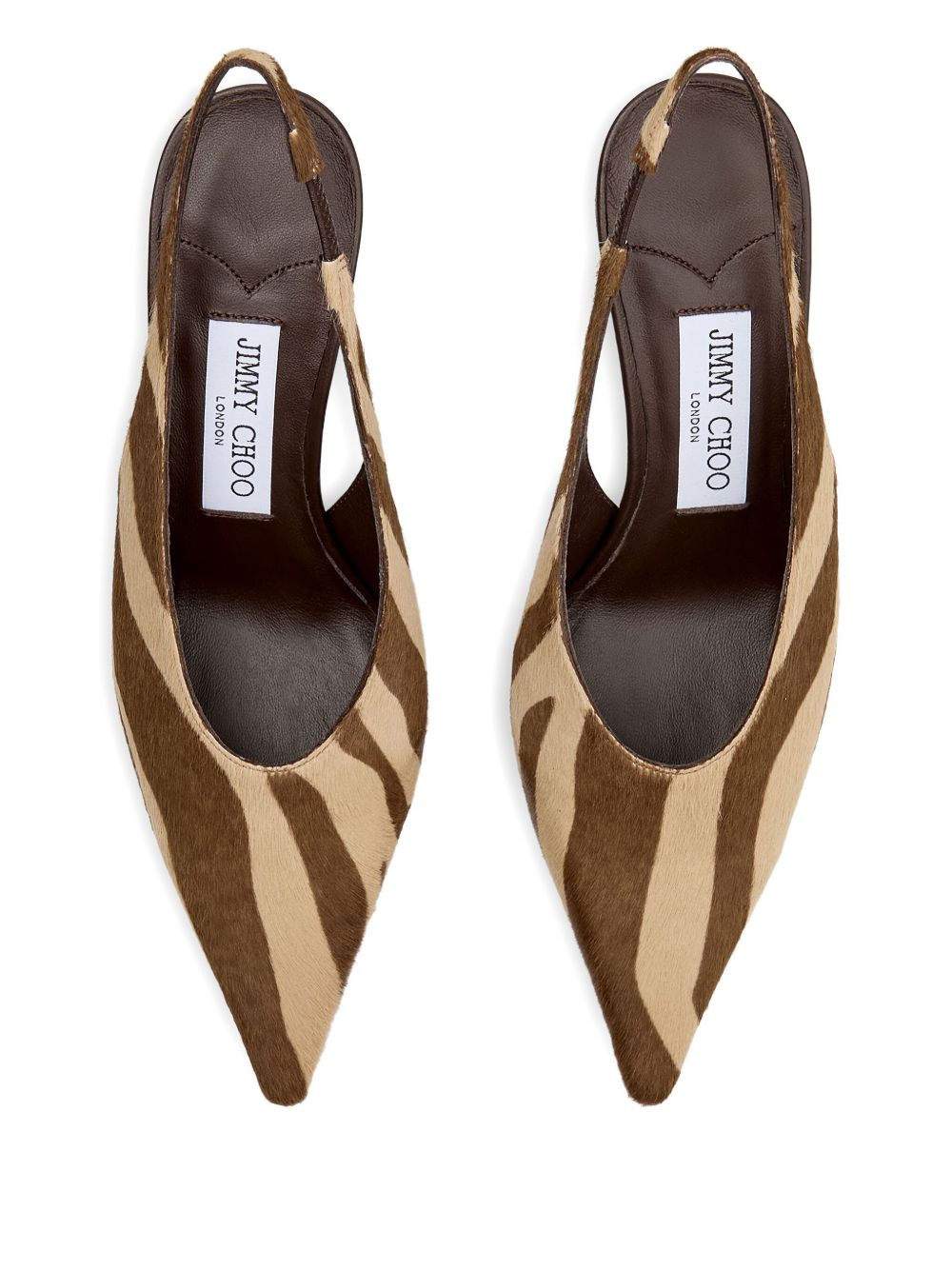 80mm Isa zebra-print slingback pumps - 4