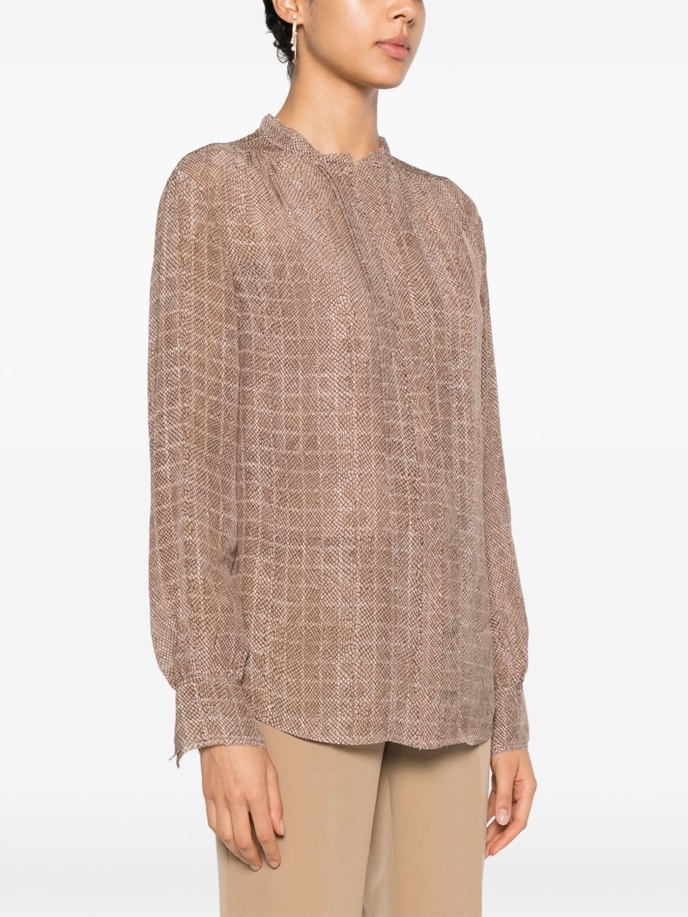 geometric-print shirt - 3