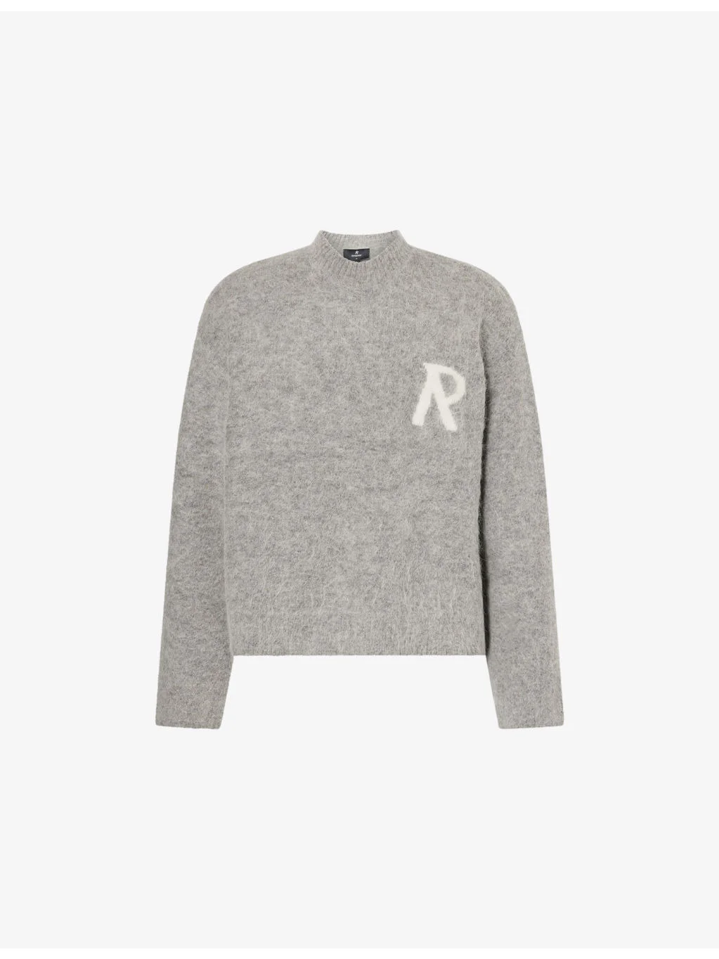 Logo-Print Crewneck Alpaca Blend Jumper - 1