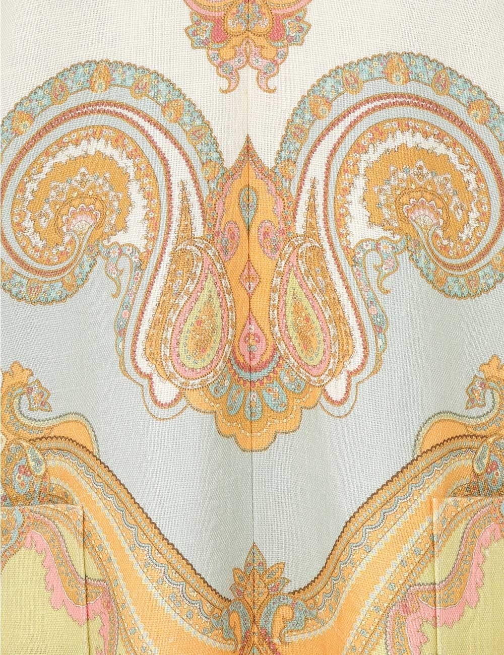 knee length dresses for ladies Gold Paisley Maxine Tunic Mini Dress