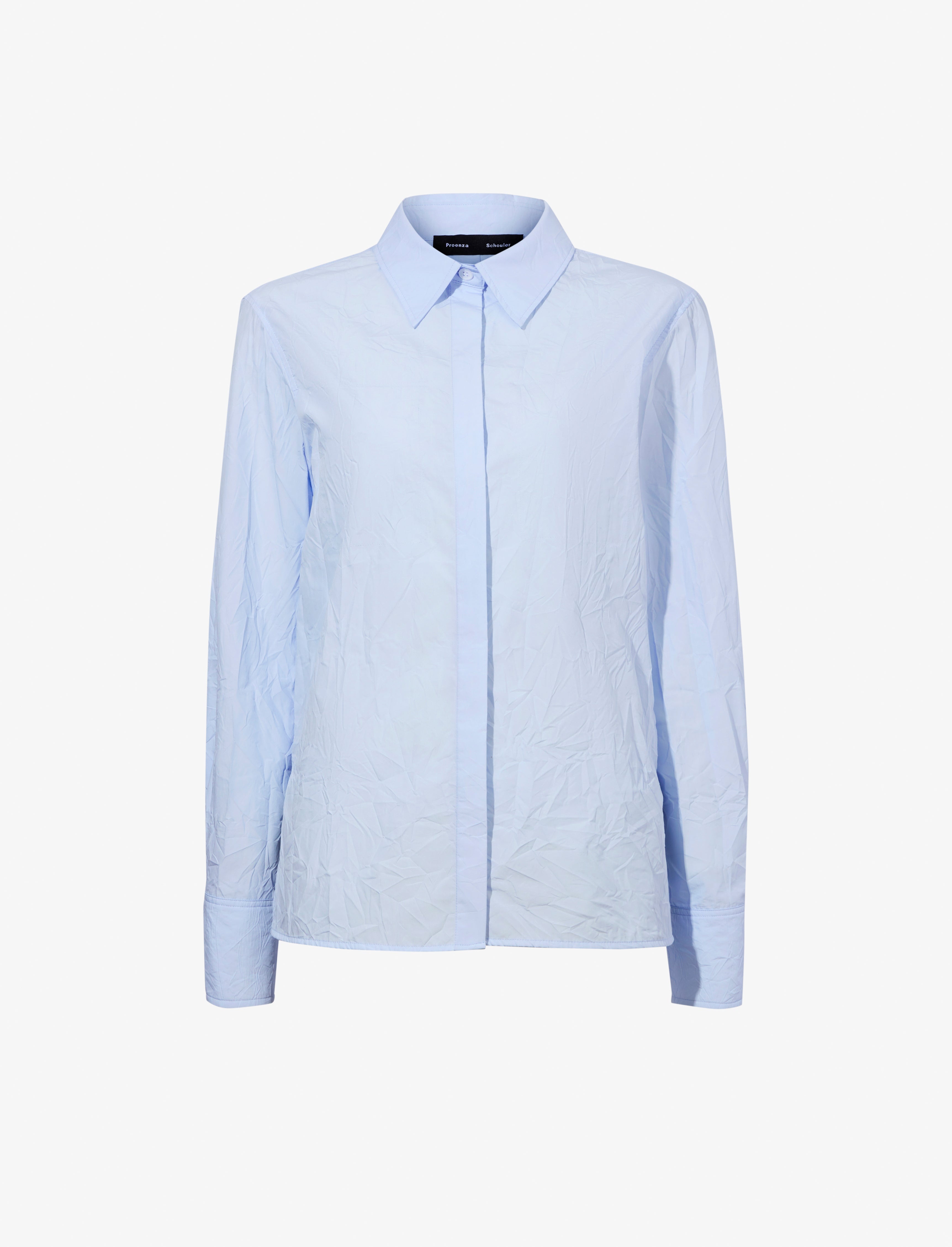 Allen Shirt in Crinkled Cotton Gabardine - 1