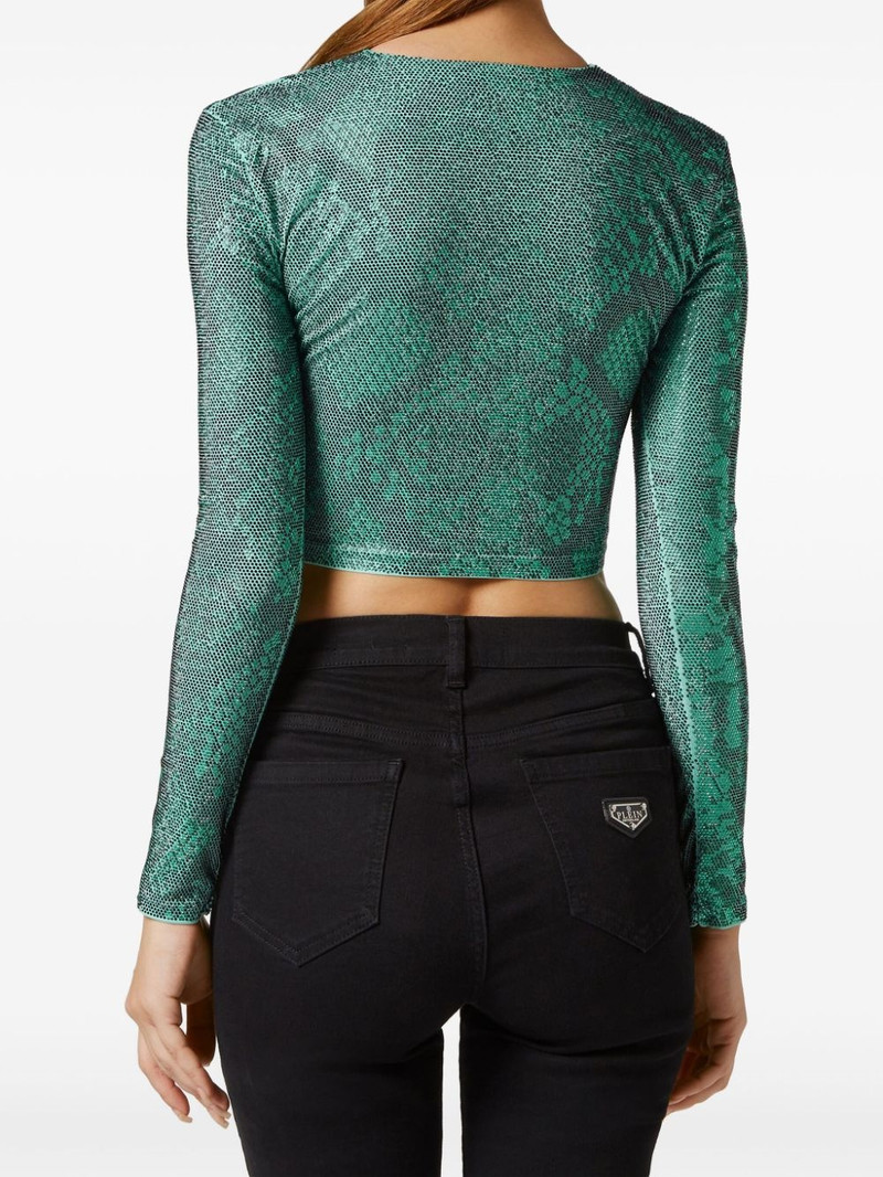 glass crystal embellishment T-shirt 3
