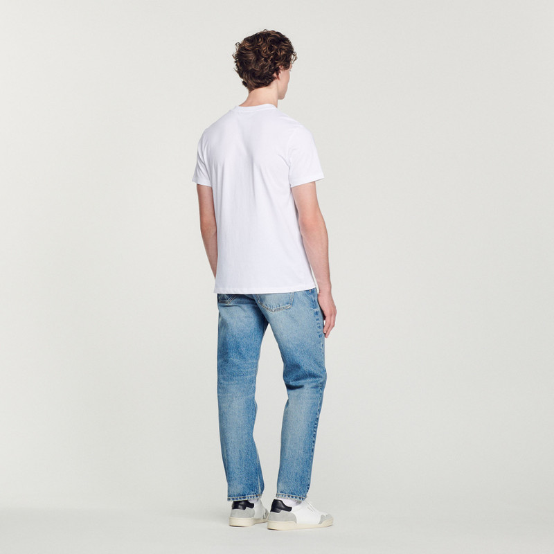 Cotton T-shirt with tulip embroidery 6