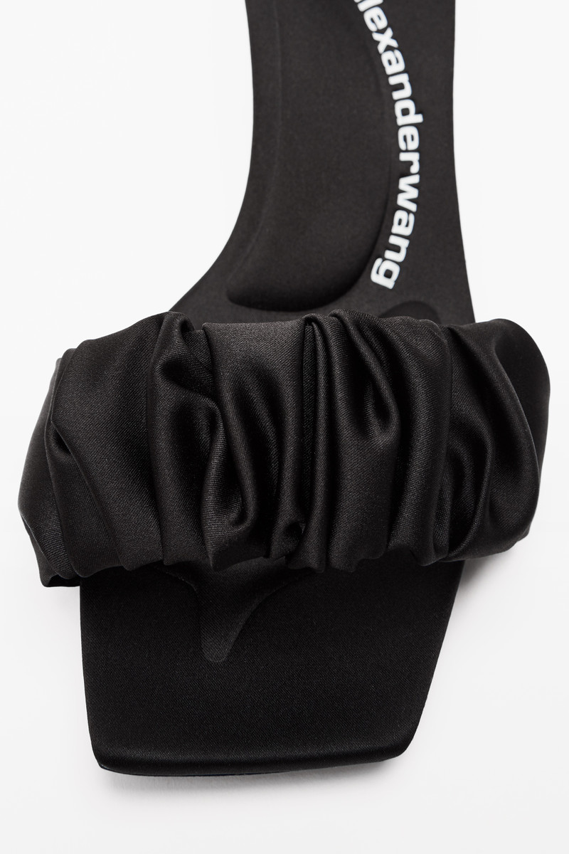 Alexander Wang JESSIE SCRUNCHIE SLIDE SANDAL IN SATIN outlook