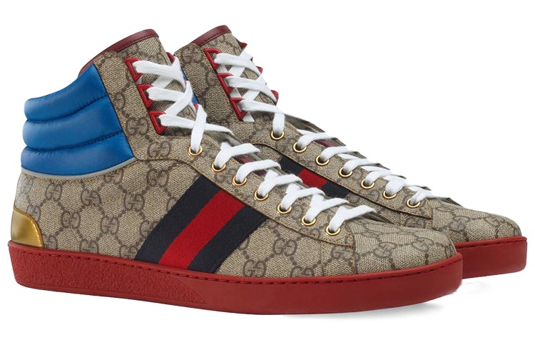 Gucci Ace GG High Top 'Blue Beige' 555144-92T20-9794 - 2