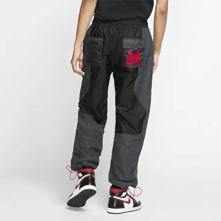 Air Jordan x OFF-WHITE Crossover Knitted Nylon Sports Long Pants Asia Edition Black CV0544-010 - 5