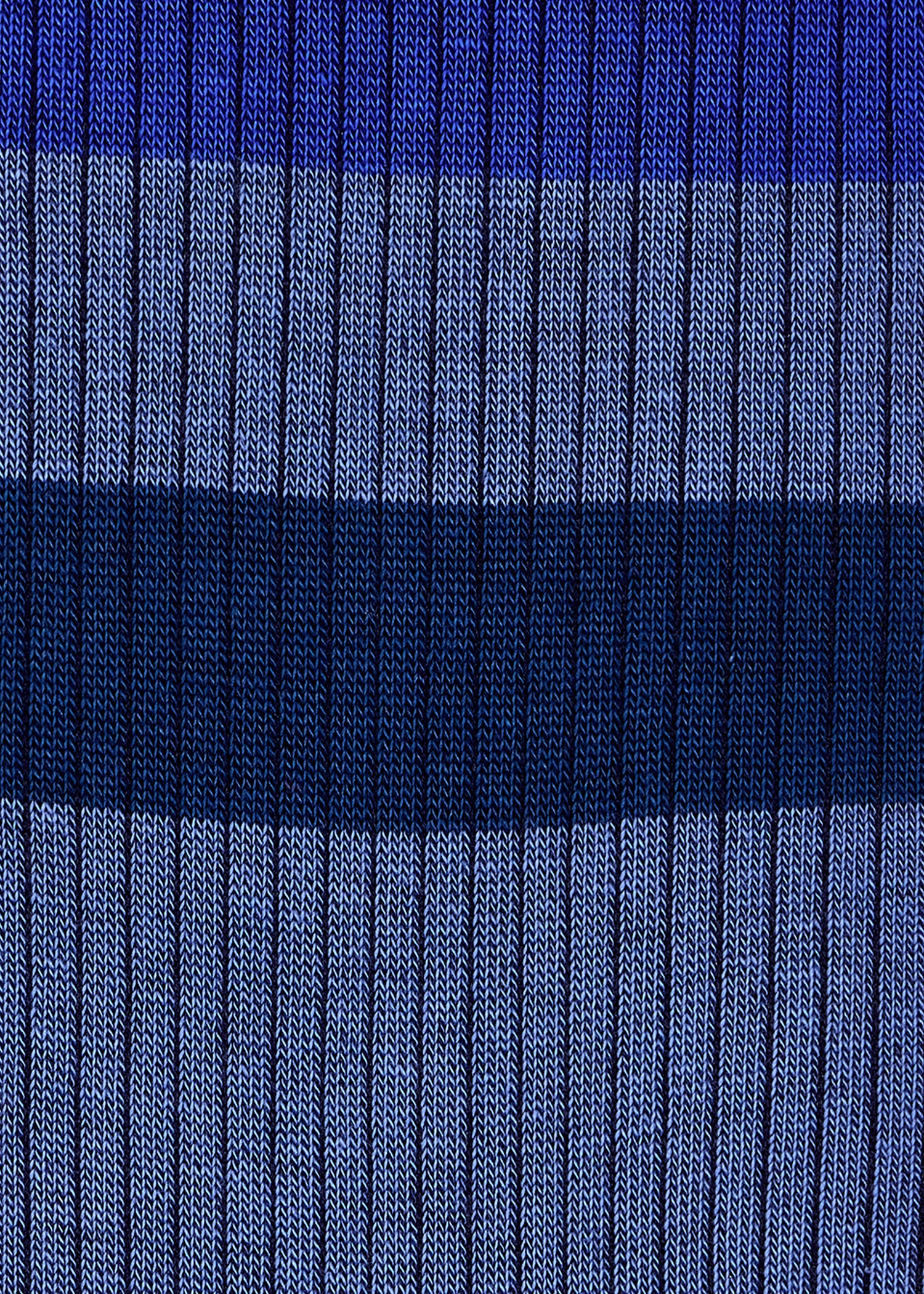 Blue Mixed-Stripe Ribbed Socks - 3