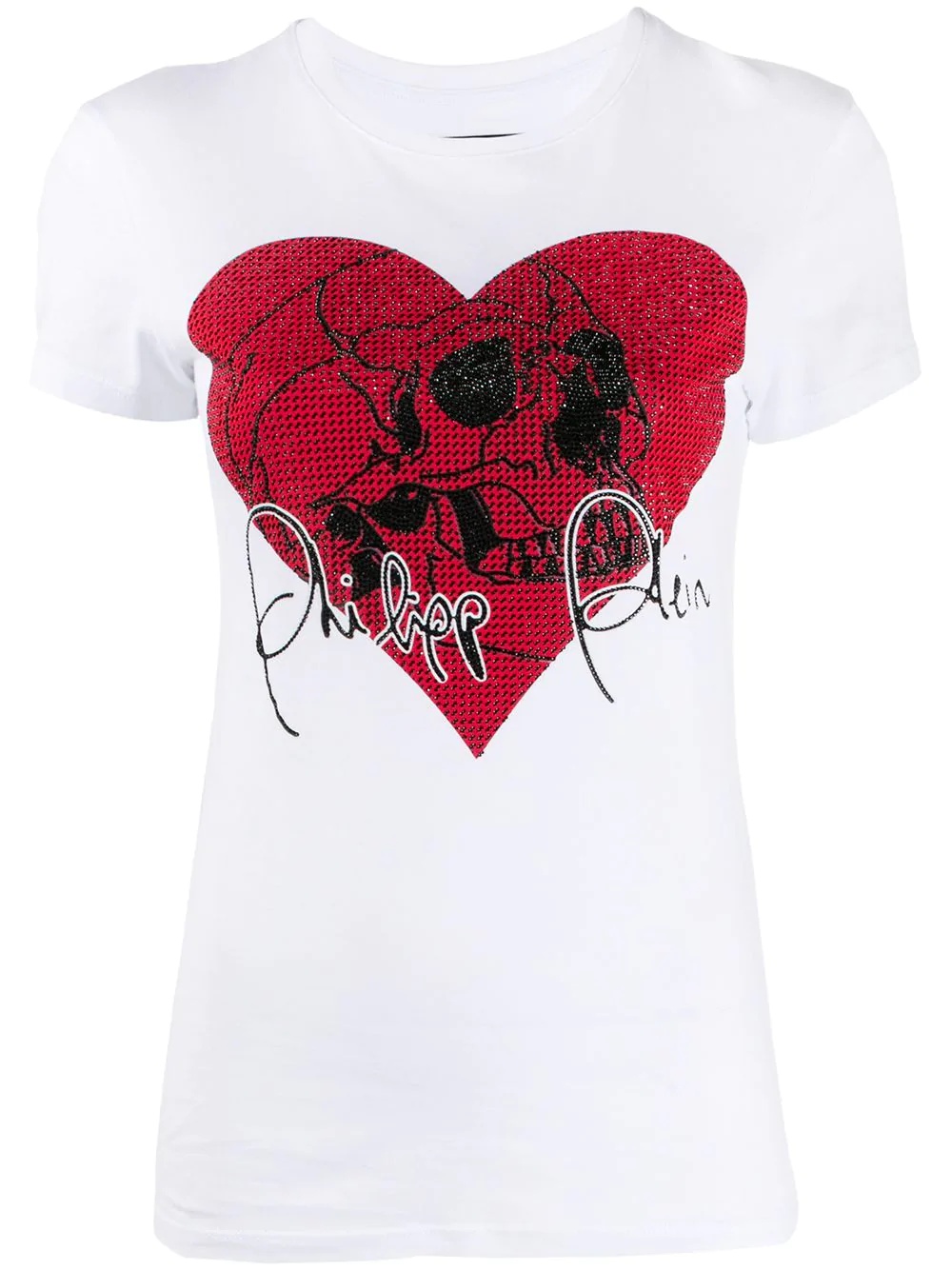 Love Plein rhinestone skull T-Shirt - 1