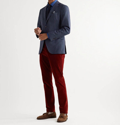 Etro Slim-Fit Unstructured Striped Wool, Cashmere, Silk and Cotton-Blend Suit Jacket outlook