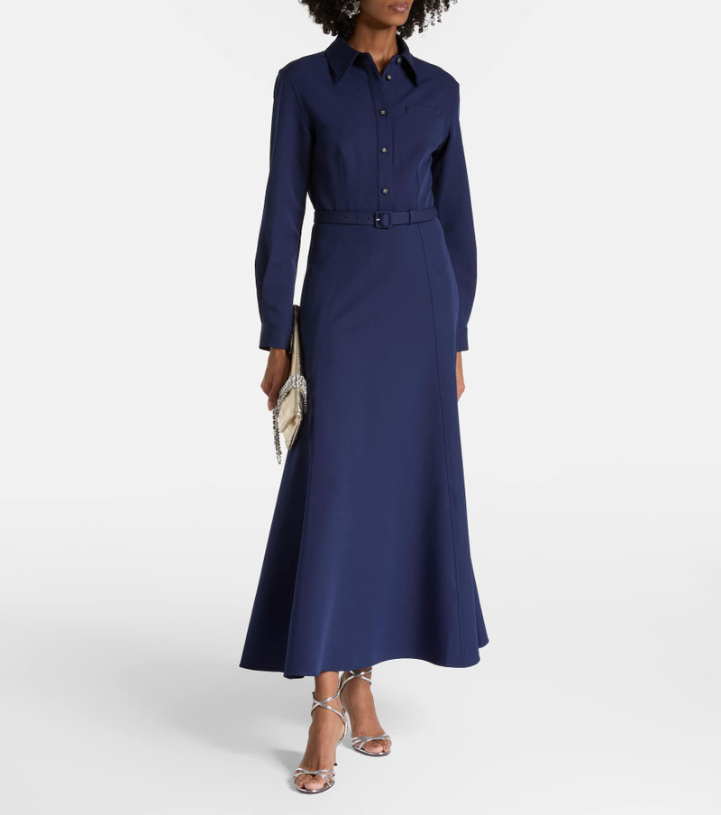 ROLAND MOURET Belted crêpe shirt dress outlook