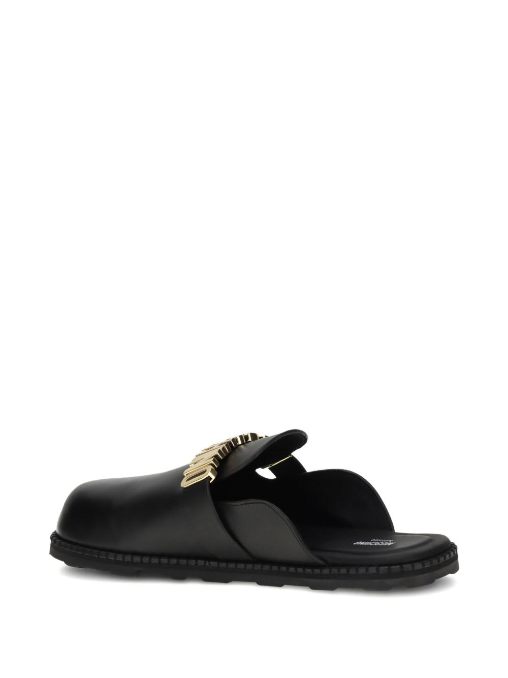 logo-plaque slip-on mules - 3