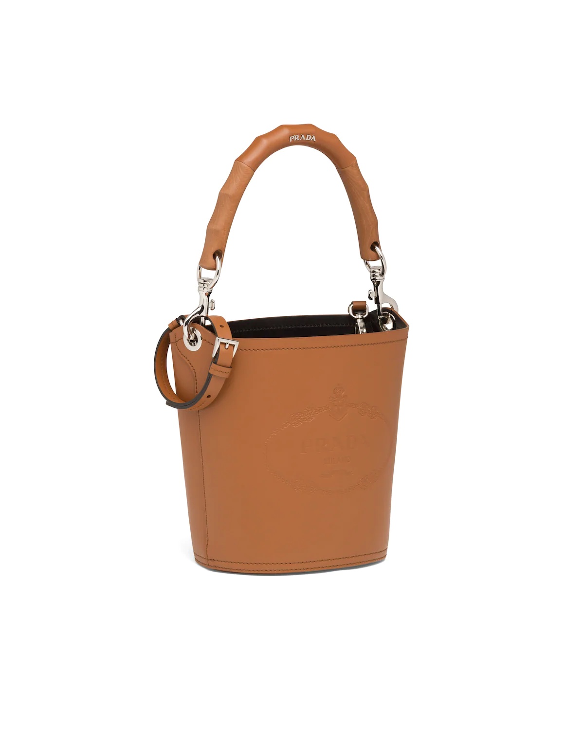 Leather Prada Tambour Bucket Bag - 3