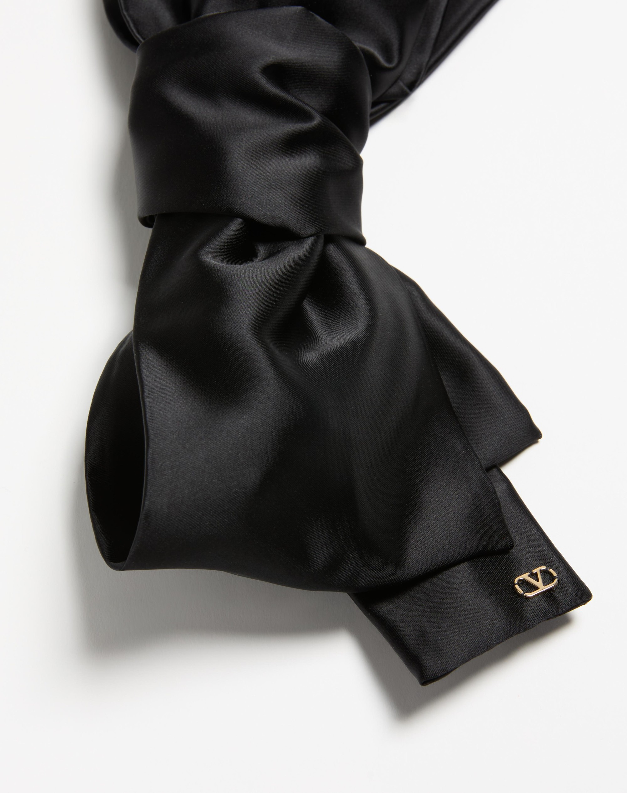 VLOGO SIGNATURE SATIN BOW HAIRCLIP - 5