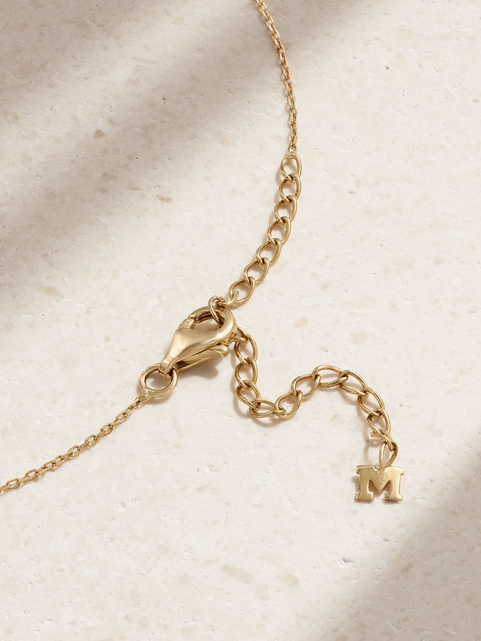 14-karat gold, quartz and diamond necklace Gold - 3