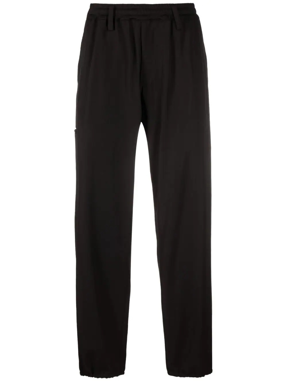 gathered-detail elasticated-waistband trousers - 1