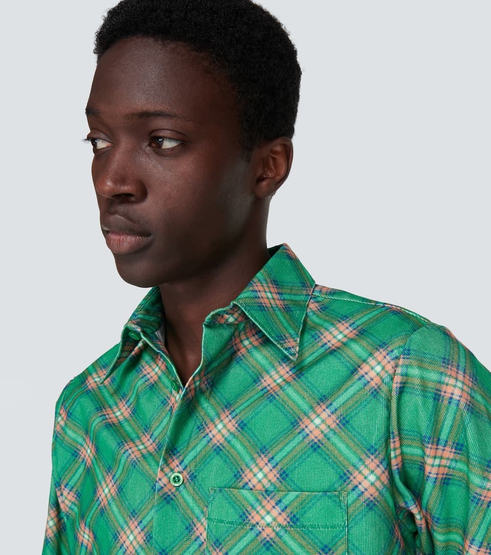 Checked cotton corduroy shirt - 5