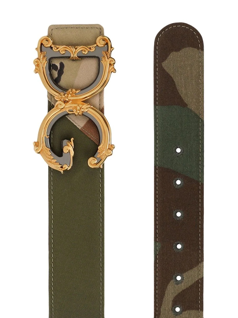 camouflage baroque-logo buckle belt - 2