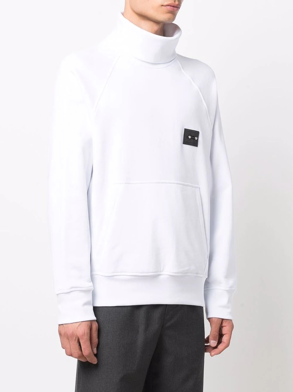 logo-patch rollneck sweatshirt - 3