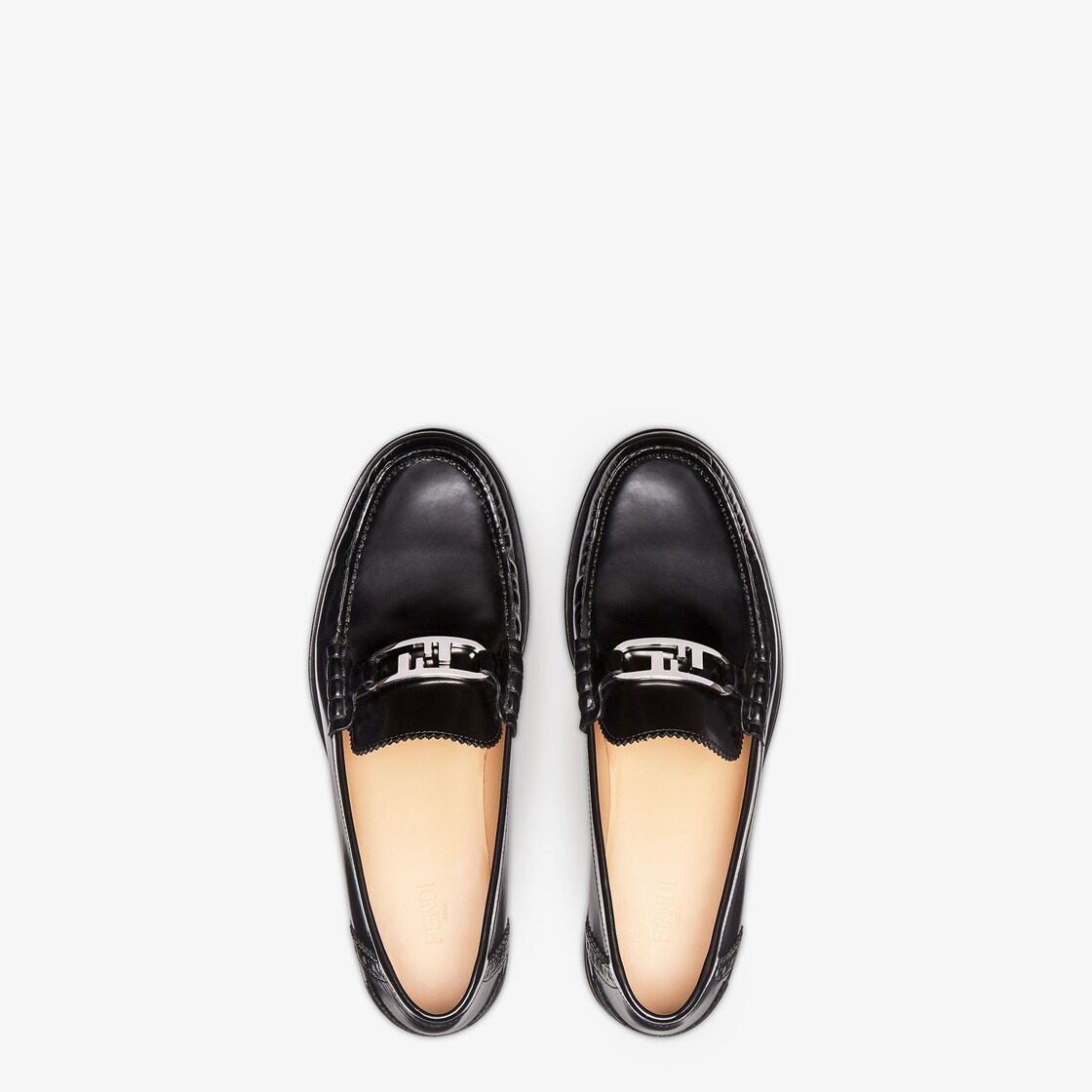 Black leather loafers - 4