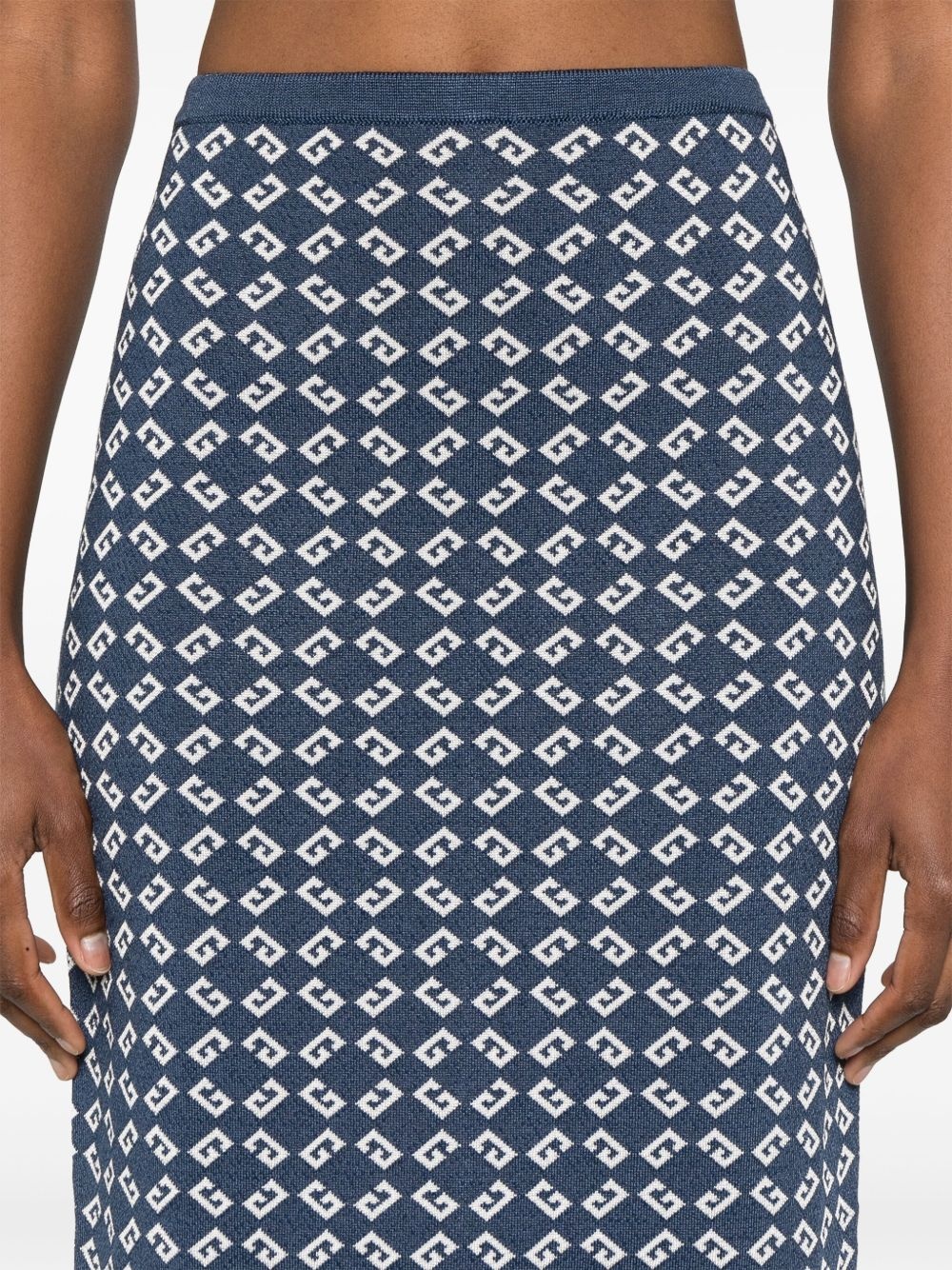 monogram 72-jacquard midi skirt - 5
