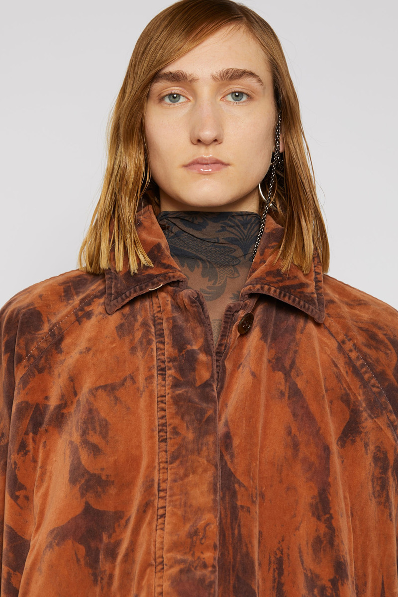 Tie-dye velvet coat peach orange 7