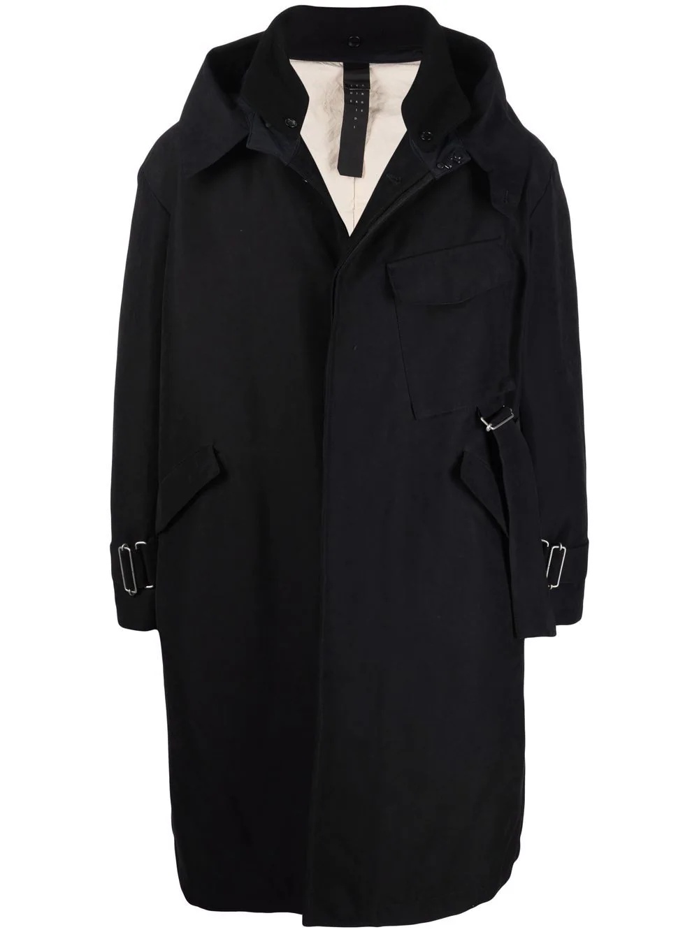 detachable hood padded coat - 1