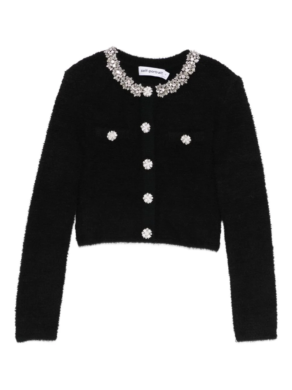 embellished-button jacket - 1