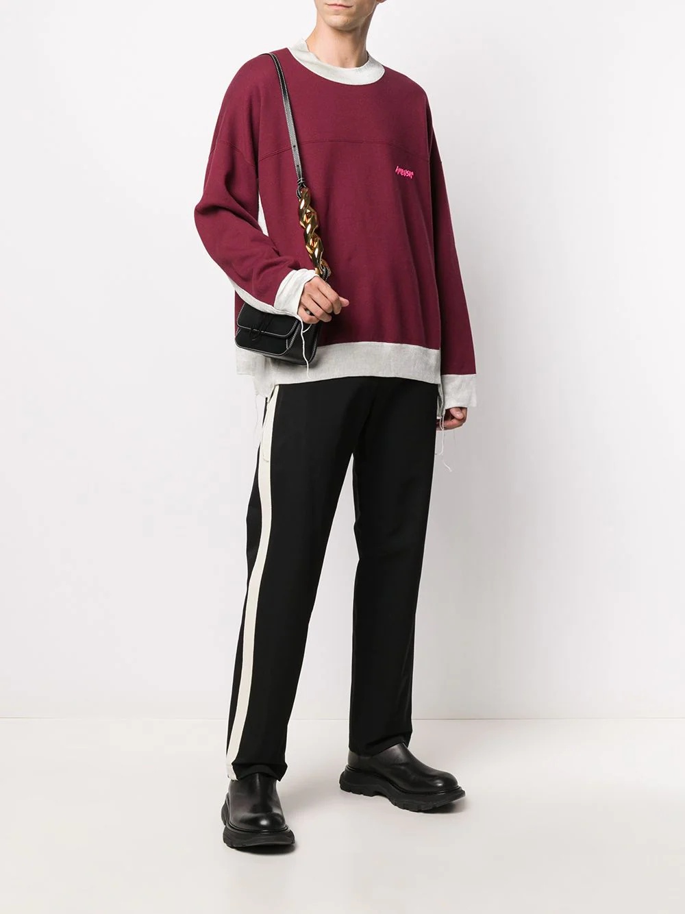 side-stripe straight-fit trousers - 2