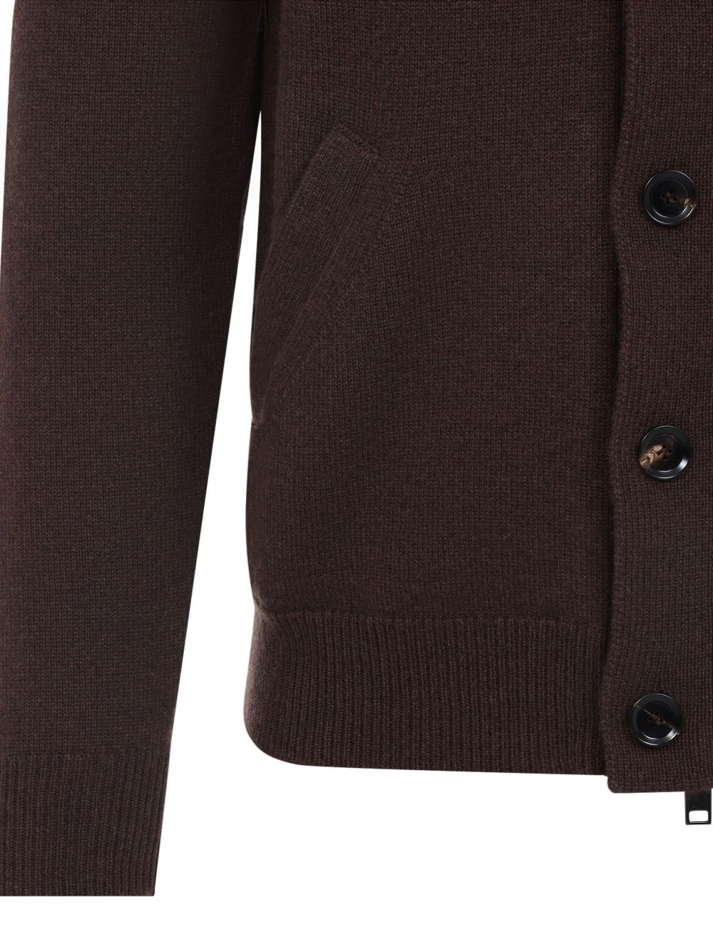 high-neck buttoned cardigan - 4
