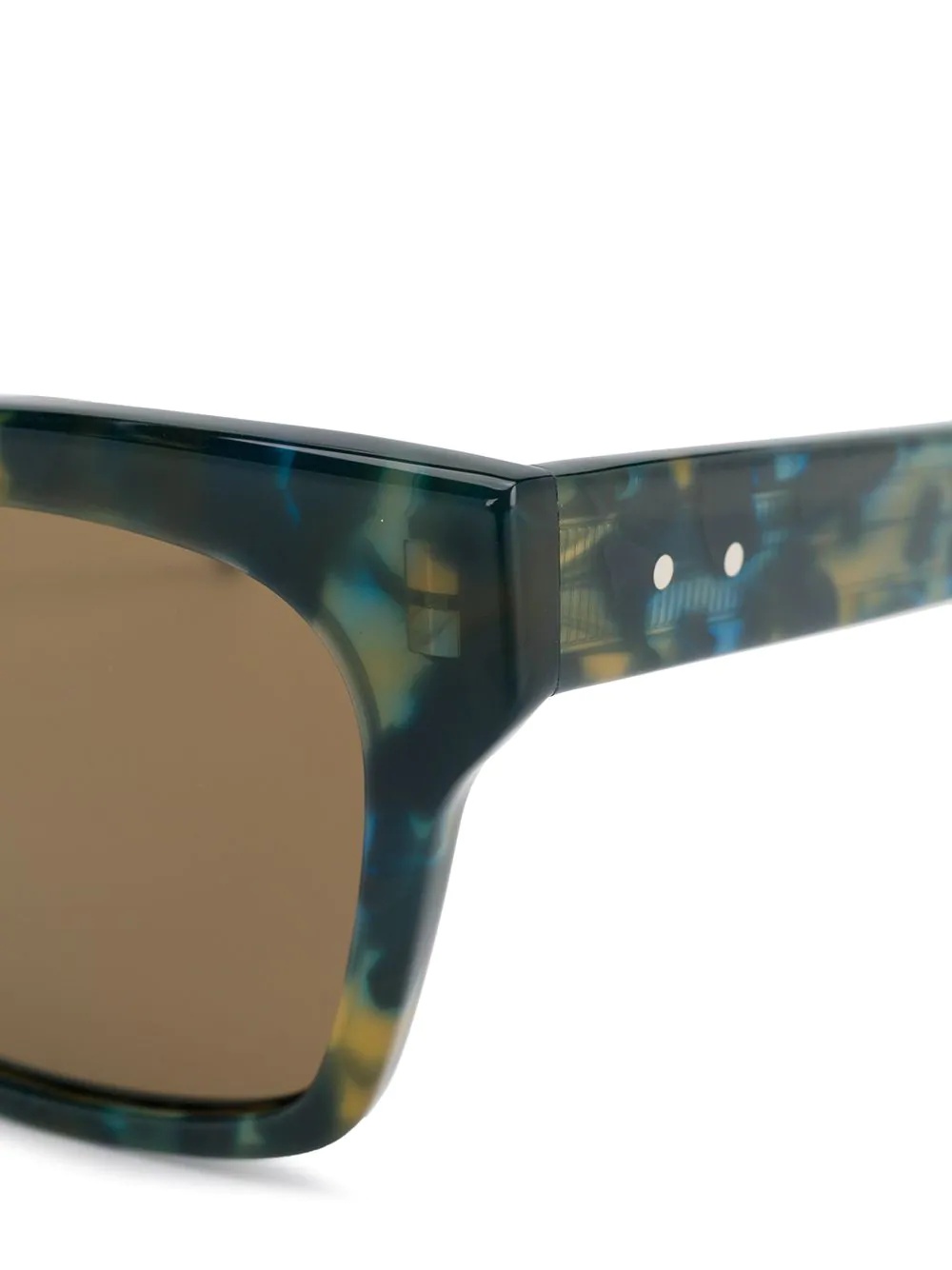 tortoiseshell-effect rectangular-frame sunglasses - 3