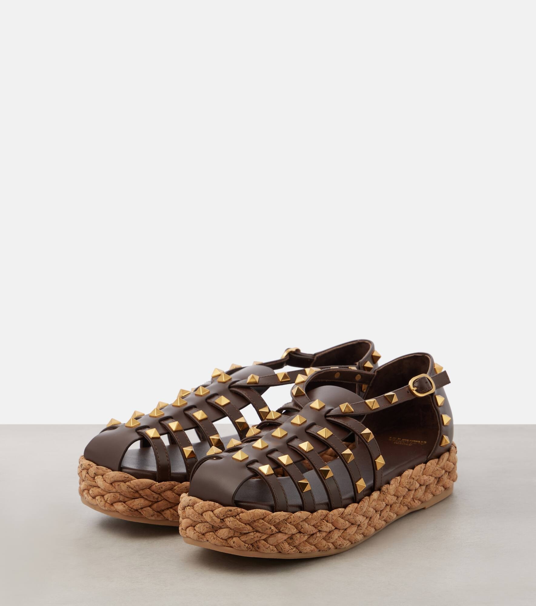 Rockstud leather espadrilles - 4
