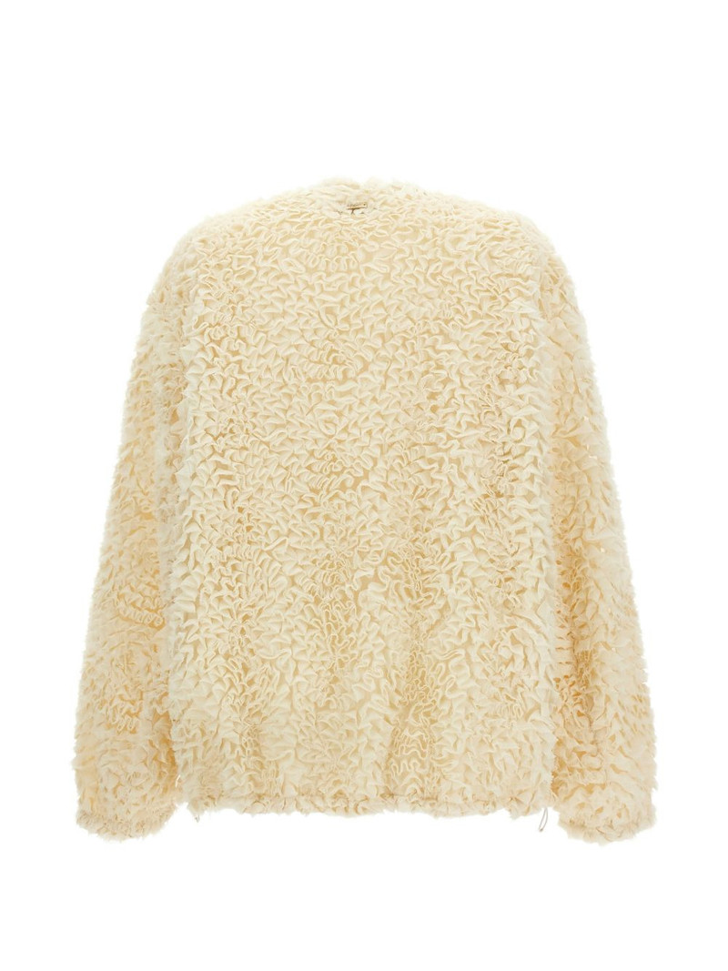 Herno zip-fastening ruffle jacket outlook