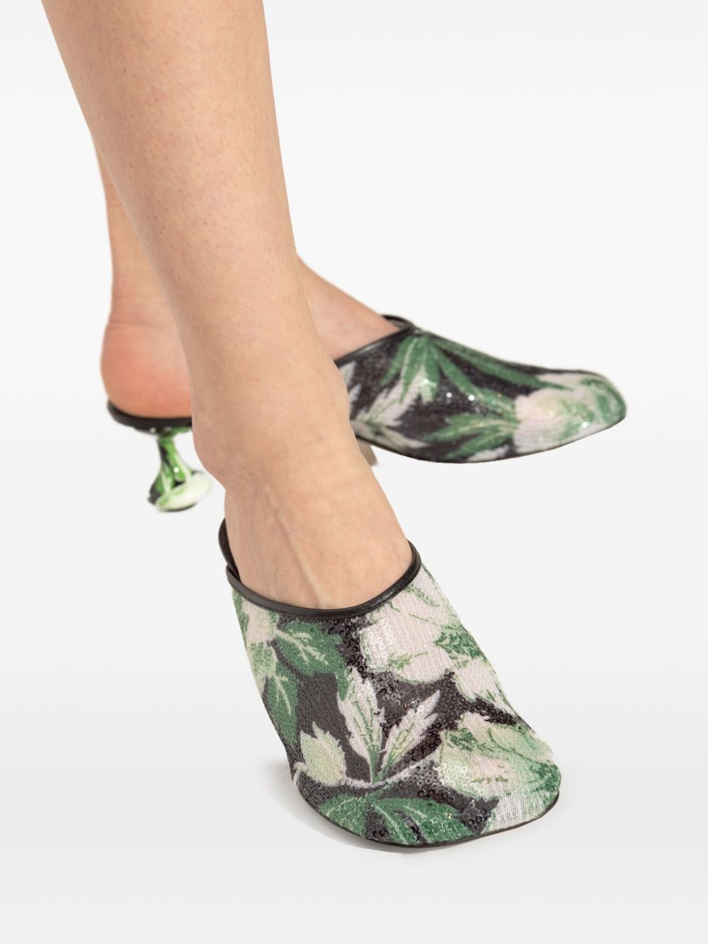 45mm floral-print mules - 6