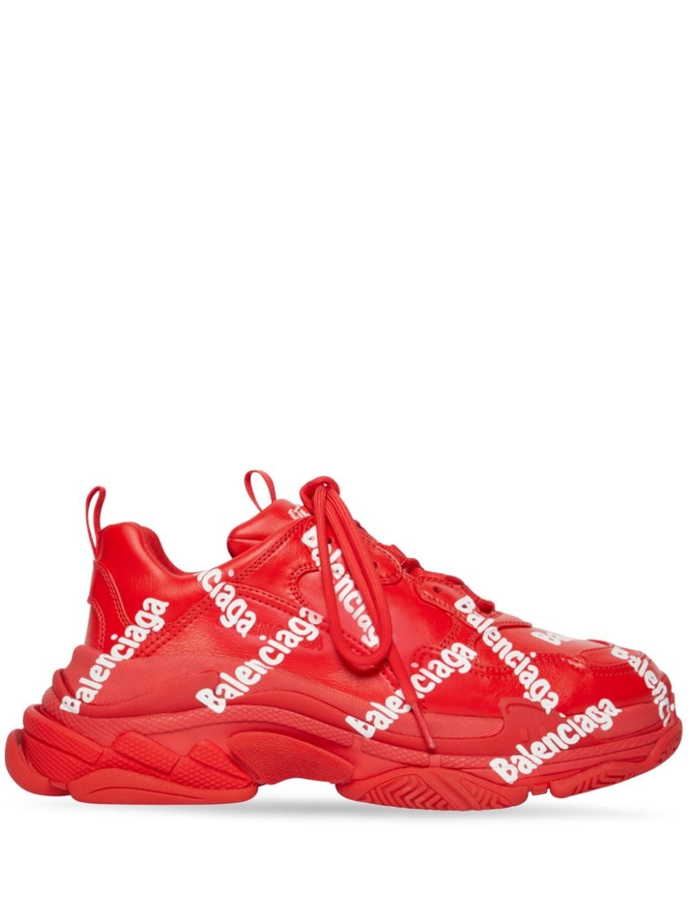 Triple S logo-print sneakers - 1