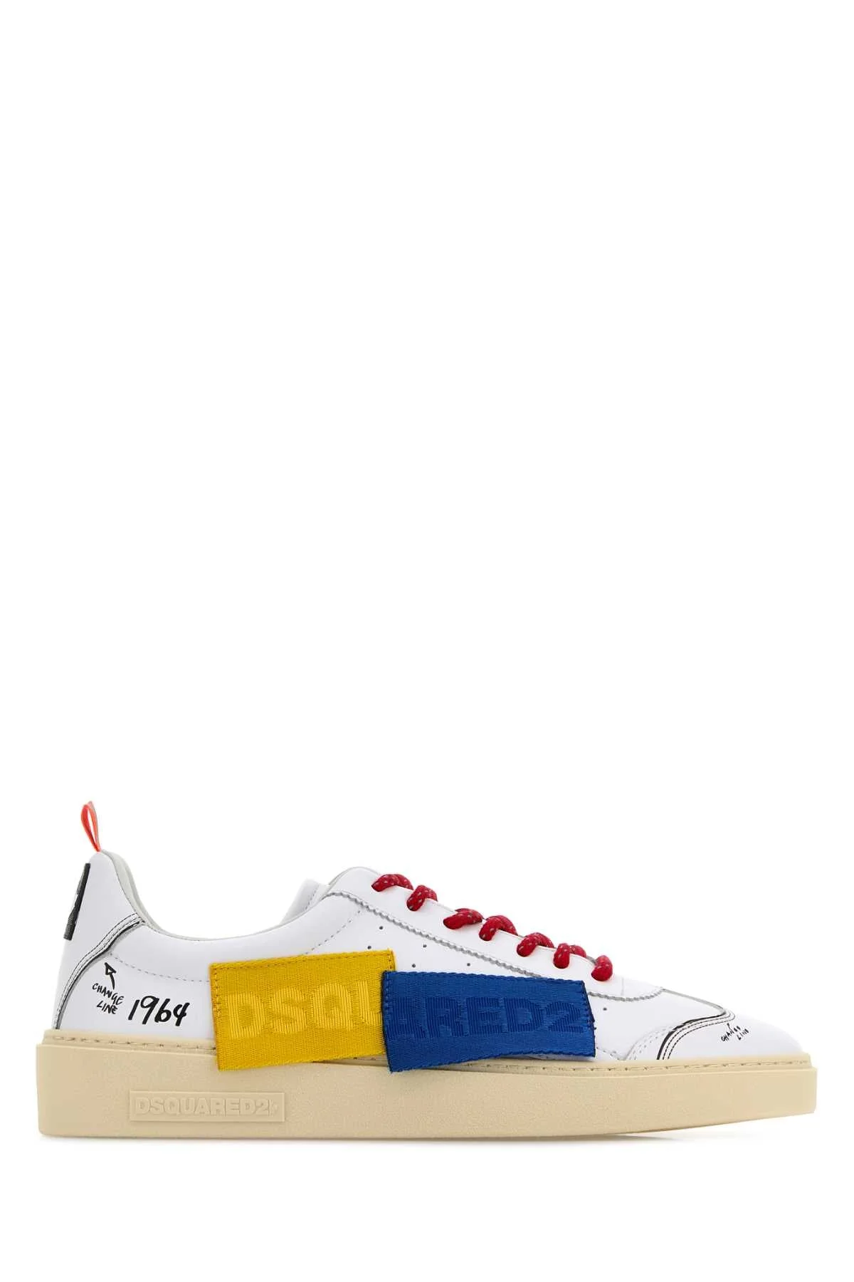Dsquared Men White Leather Rider Sneakers - 1