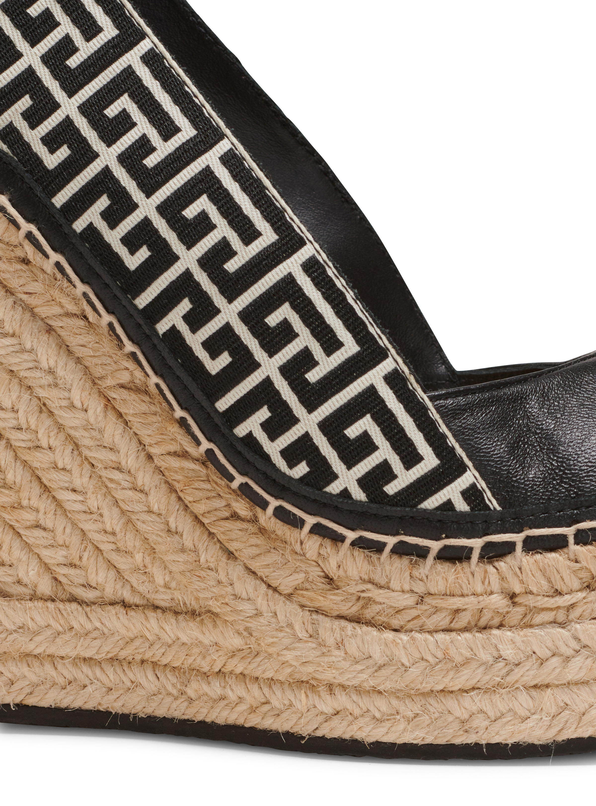 Alex monogram jacquard and leather espadrilles - 6