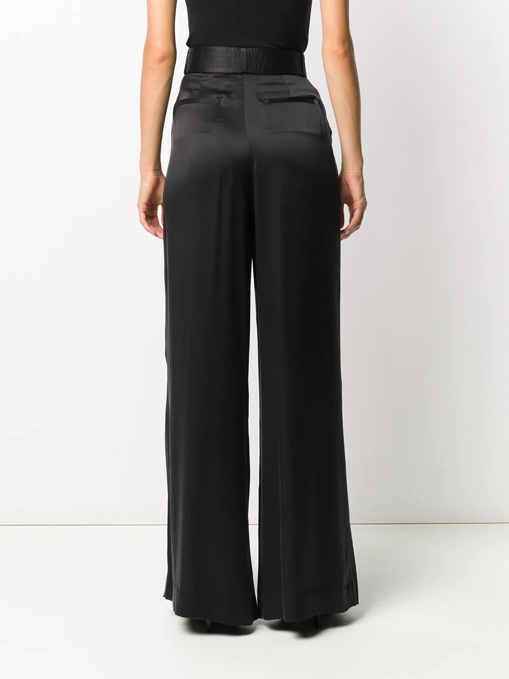 belted waist trousers - 4