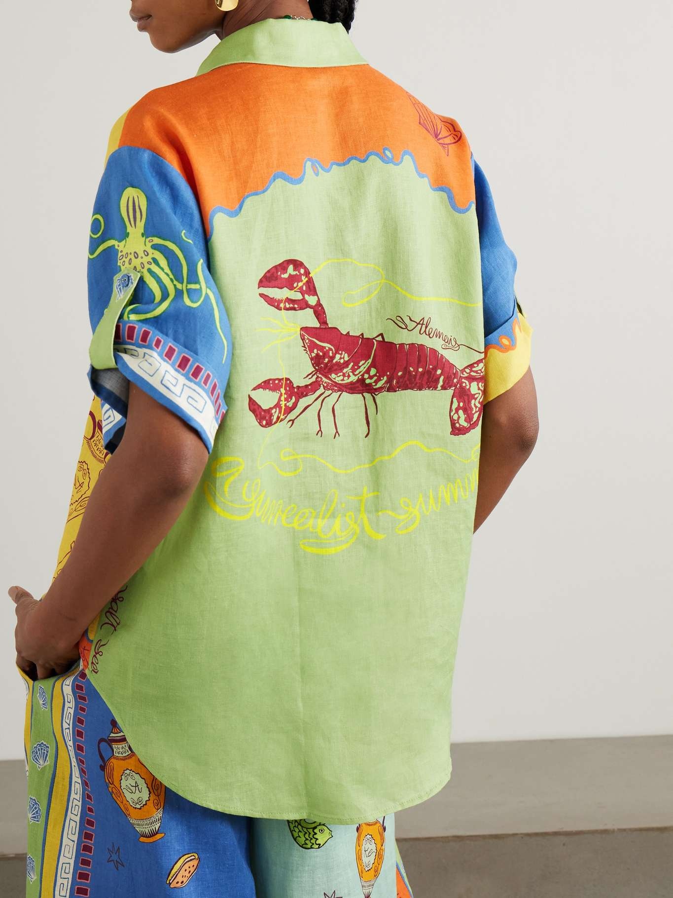 + Sam Pauletto printed linen shirt Multi - 3
