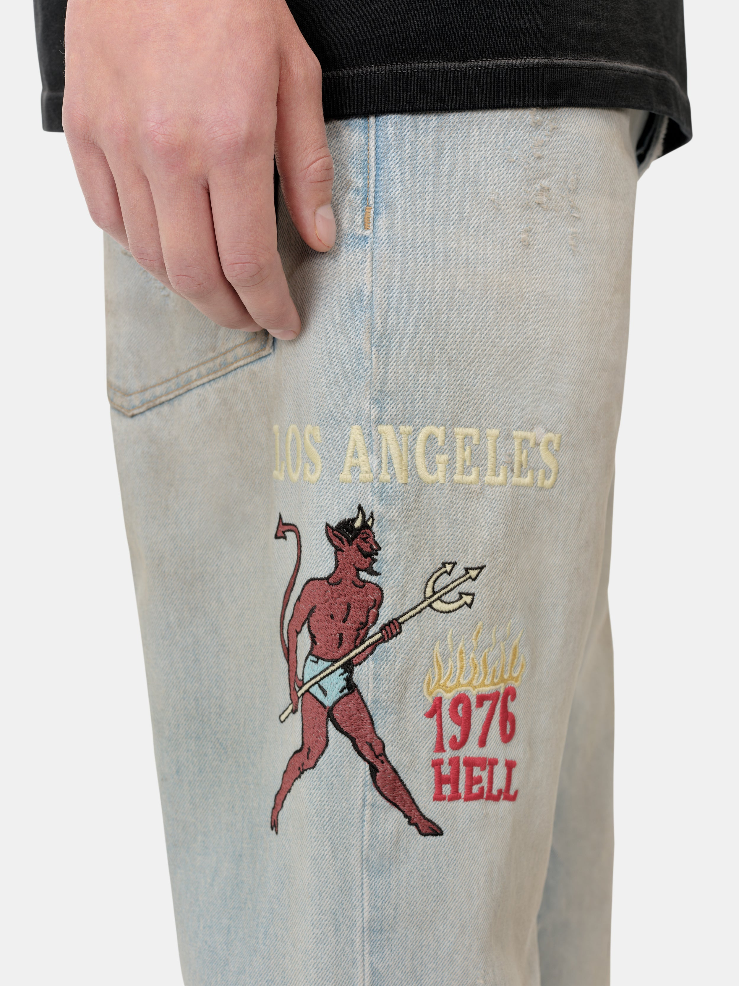 EMBROIDERED SINNERS JEAN - 6