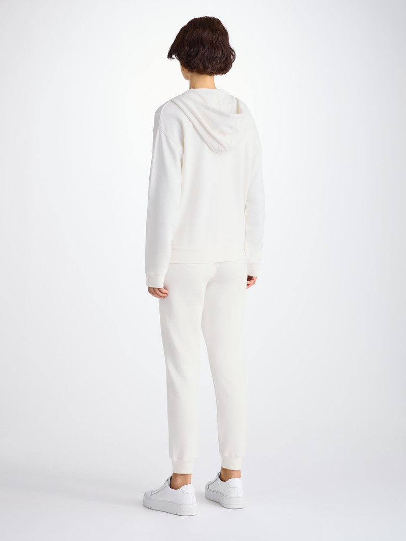 Women's Hoodie Quinn Cotton Modal White 4