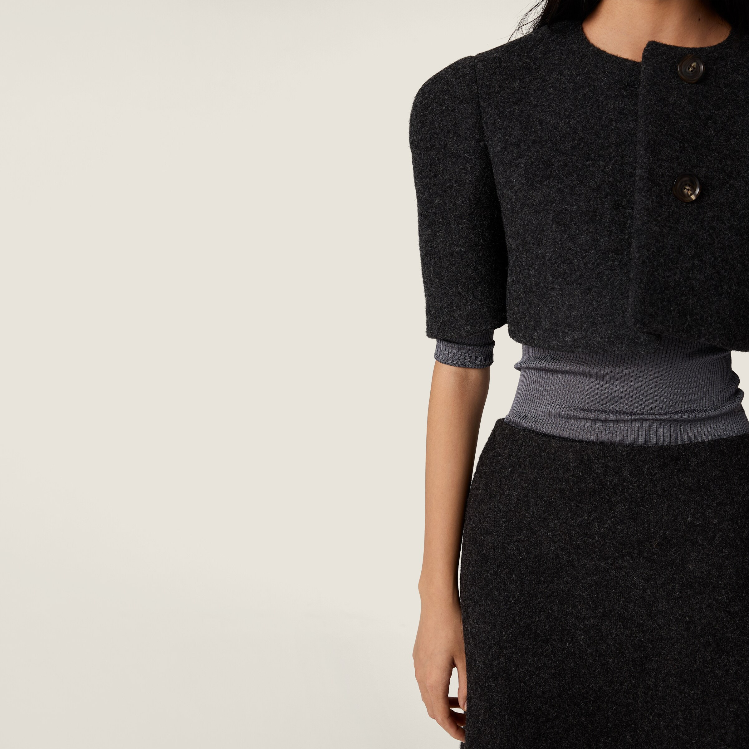 Light Shetland wool bolero jacket - 5