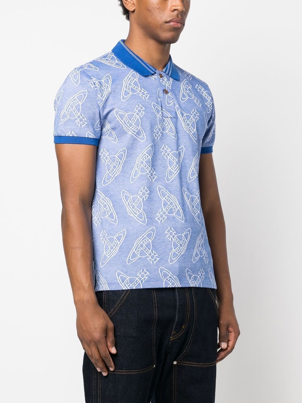 Orb logo-print polo shirt - 3