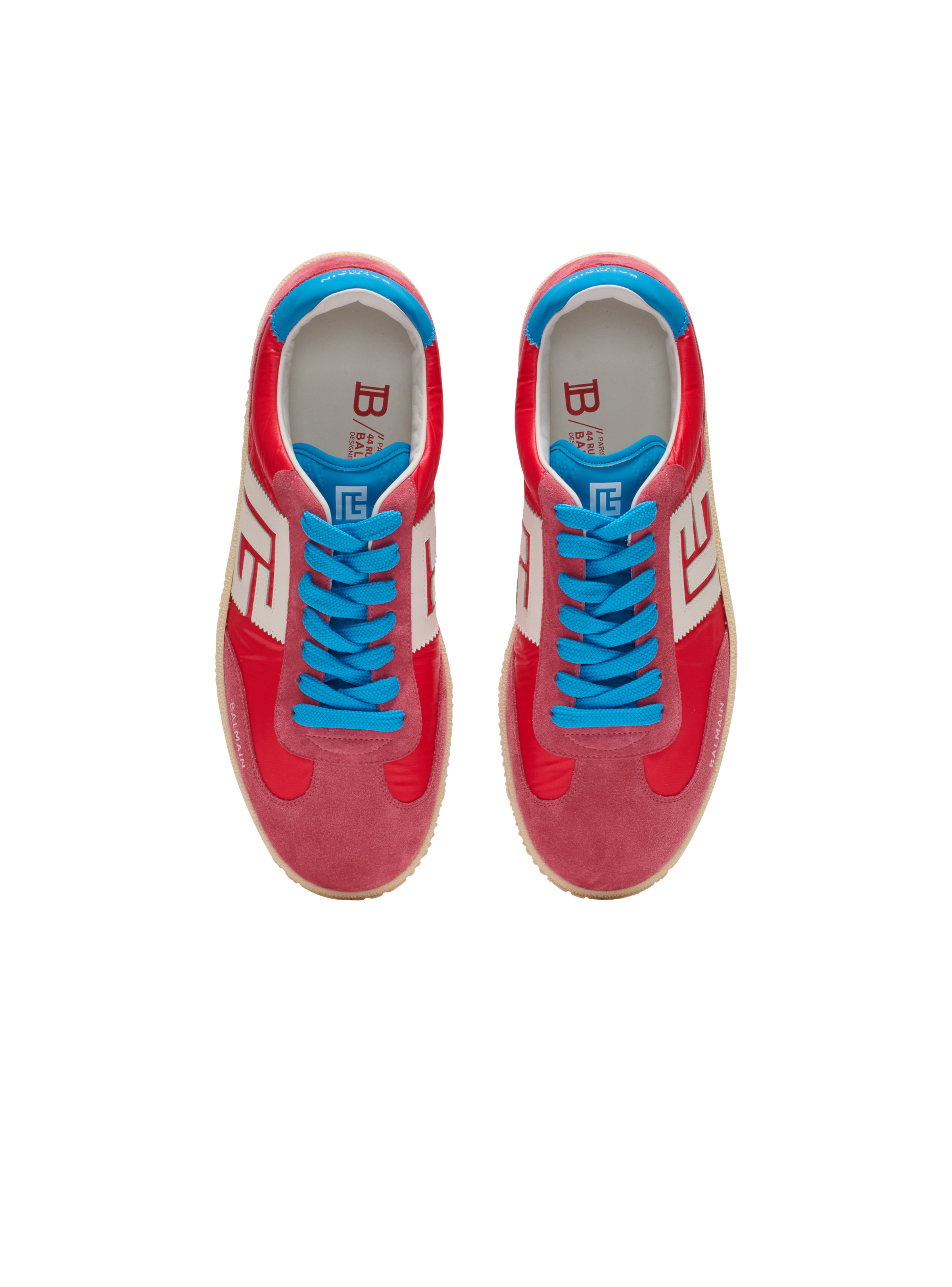 Balmain Swan suede and nylon trainers - 3